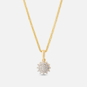 Złota elegancka zawieszka z diamentami - próba 585 Złota elegancka zawieszka z diamentami - próba 585