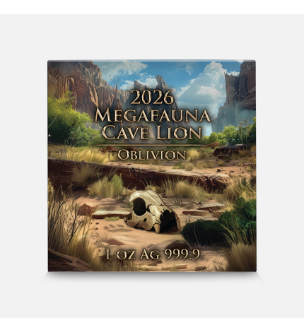 Megafauna: Lew Jaskiniowy 2026 Oblivion 1 uncja srebra Megafauna: Lew Jaskiniowy 2026 Oblivion 1 uncja srebra