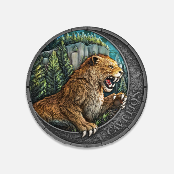 Megafauna: Lew Jaskiniowy 2026 Oblivion 1 uncja srebra Megafauna: Lew Jaskiniowy 2026 Oblivion 1 uncja srebra