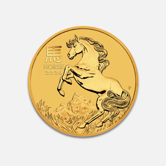 Złota moneta Lunar III: Rok Konia 2026 1/20 uncji