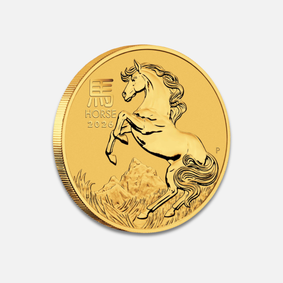 Złota moneta Lunar III: Rok Konia 2026 1/20 uncji Złota moneta Lunar III: Rok Konia 2026 1/20 uncji
