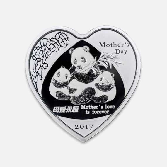Dzień Mamy Chińska Panda 2017 Proof Germania Mint 30 g srebra