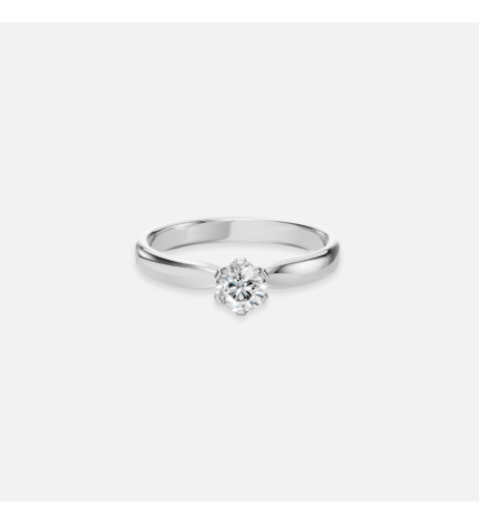 Pierścionek z białego złota z diamentem 0.4 ct - próba 585 Pierścionek z białego złota z diamentem 0.4 ct - próba 585