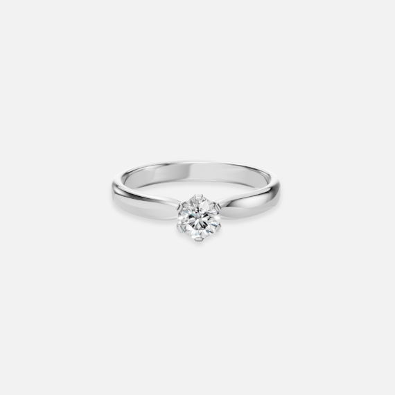 Pierścionek z białego złota z diamentem 0.4 ct - próba 585 Pierścionek z białego złota z diamentem 0.4 ct - próba 585
