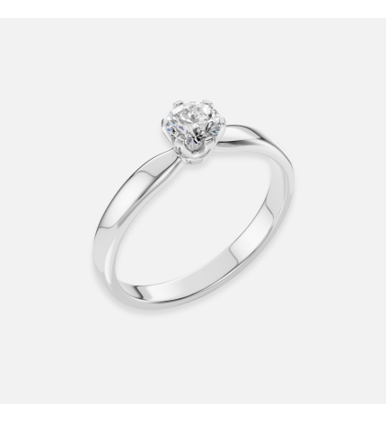 Pierścionek z białego złota z diamentem 0.4 ct - próba 585 Pierścionek z białego złota z diamentem 0.4 ct - próba 585