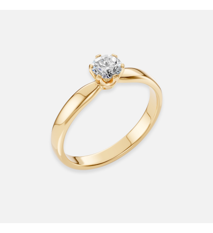 Złoty pierścionek z diamentem 0.4 ct - próba 585 Złoty pierścionek z diamentem 0.4 ct - próba 585