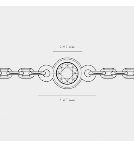 Złota bransoletka z diamentami 0.14 ct - próba 585 Złota bransoletka z diamentami 0.14 ct - próba 585