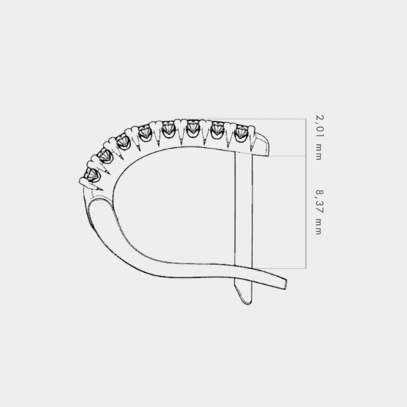 Złote kolczyki z diamentami 0.32 ct - próba 585 Złote kolczyki z diamentami 0.32 ct - próba 585