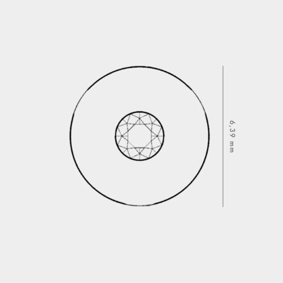Kolczyki z białego złota okrągłe z diamentami 0.08 ct - próba 585 Kolczyki z białego złota okrągłe z diamentami 0.08 ct - próba 585
