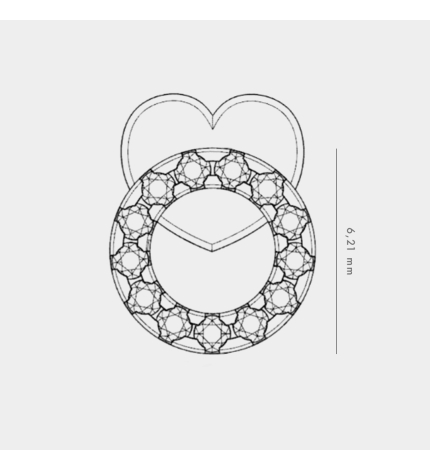 Kolczyki kółka z białego złota z diamentami 0.16 ct - próba 585 Kolczyki kółka z białego złota z diamentami 0.16 ct - próba 585