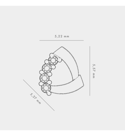 Kolczyki z białego złota z diamentami 0.05 ct - próba 585 Kolczyki z białego złota z diamentami 0.05 ct - próba 585