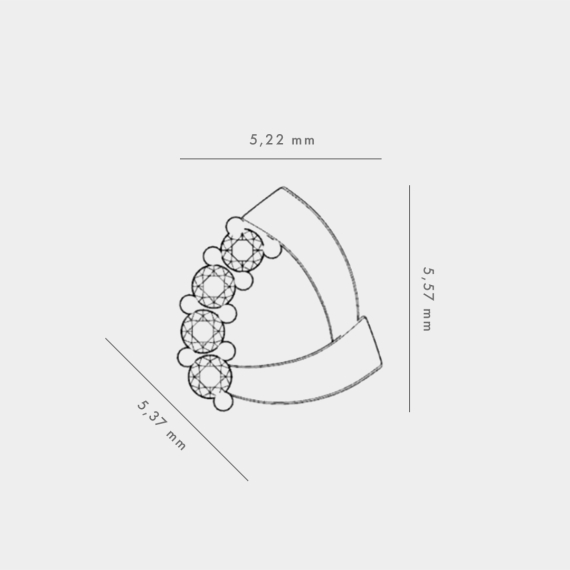 Złote kolczyki z diamentami 0.05 ct - próba 585 Złote kolczyki z diamentami 0.05 ct - próba 585