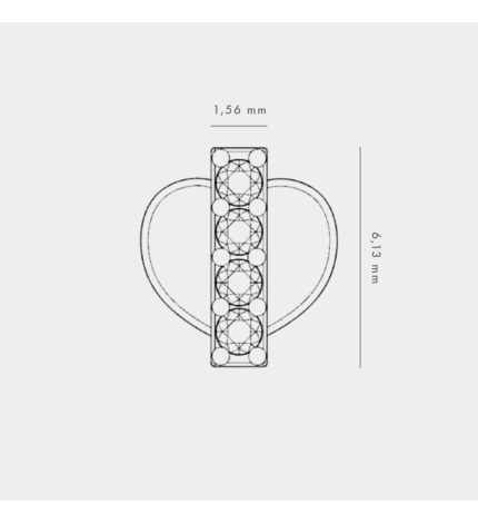 Złote kolczyki z diamentami 0.08 ct - próba 585 Złote kolczyki z diamentami 0.08 ct - próba 585