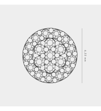 Kolczyki z białego złota z motywem diamentowego koła 0.3 ct - próba 585 Kolczyki z białego złota z motywem diamentowego koła 0.3 ct - próba 585