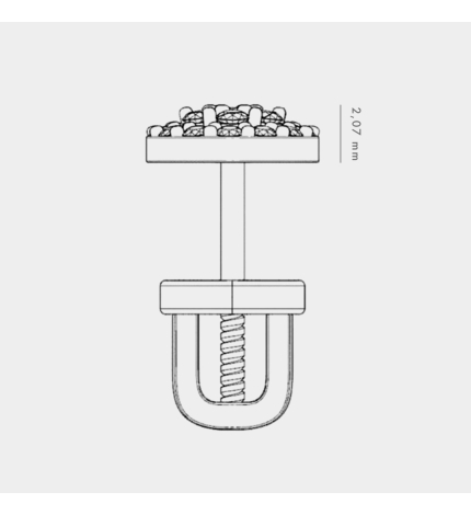 Kolczyki z białego złota z motywem diamentowego koła 0.3 ct - próba 585 Kolczyki z białego złota z motywem diamentowego koła 0.3 ct - próba 585