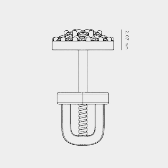 Kolczyki z białego złota z motywem diamentowego koła 0.3 ct - próba 585 Kolczyki z białego złota z motywem diamentowego koła 0.3 ct - próba 585