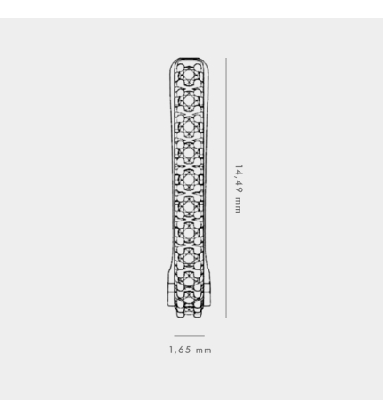 Kolczyki półokrągłe z białego złota z diamentami 0.18 ct - próba 585 Kolczyki półokrągłe z białego złota z diamentami 0.18 ct - próba 585