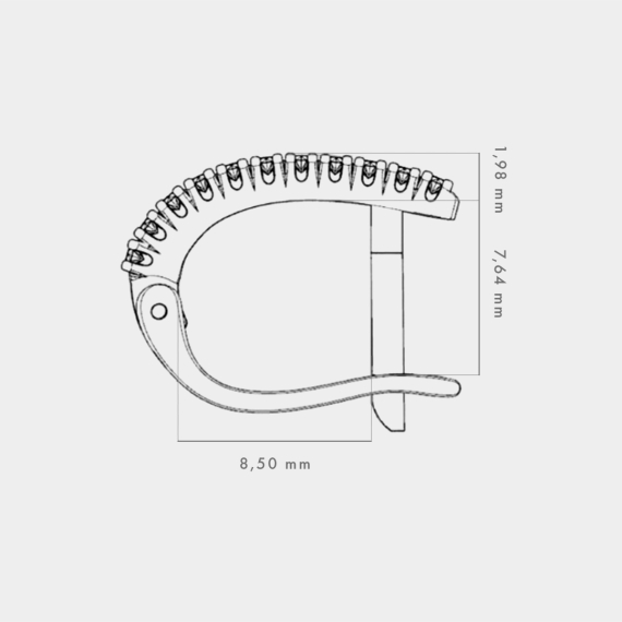Kolczyki półokrągłe z białego złota z diamentami 0.18 ct - próba 585 Kolczyki półokrągłe z białego złota z diamentami 0.18 ct - próba 585
