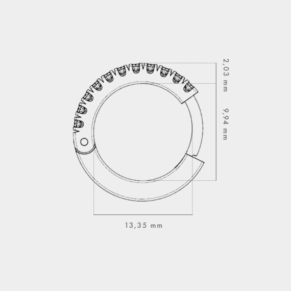 Kolczyki koła z białego złota z diamentami 0.22 ct - próba 585 Kolczyki koła z białego złota z diamentami 0.22 ct - próba 585