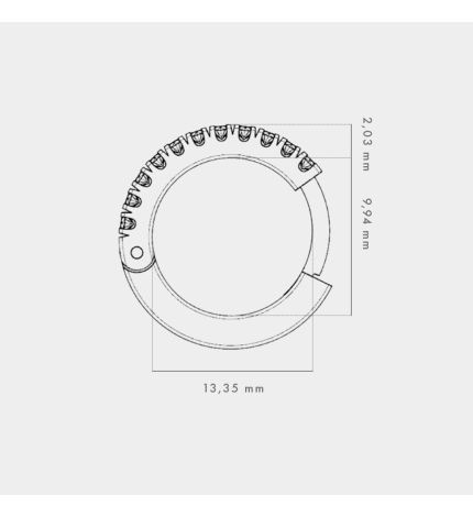 Złote kolczyki koła z diamentami 0.22 ct - próba 585 Złote kolczyki koła z diamentami 0.22 ct - próba 585