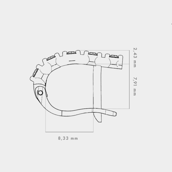 Kolczyki z białego złota z diamentami 0.2 ct - próba 585 Kolczyki z białego złota z diamentami 0.2 ct - próba 585