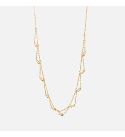 Złoty naszyjnik choker z łańcuszkami - próba 375 Złoty naszyjnik choker z łańcuszkami - próba 375