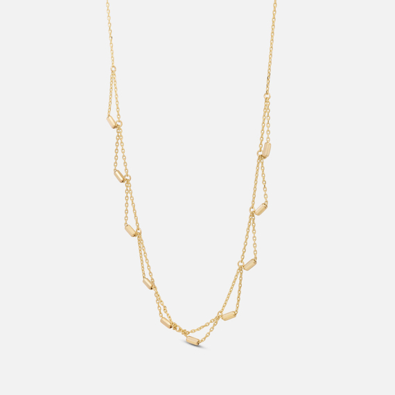Złoty naszyjnik choker z łańcuszkami - próba 375 Złoty naszyjnik choker z łańcuszkami - próba 375
