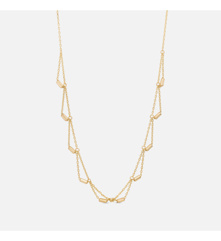 Złoty naszyjnik choker z łańcuszkami - próba 375 Złoty naszyjnik choker z łańcuszkami - próba 375