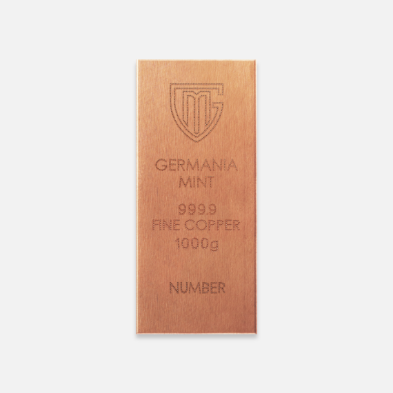 1000 g sztabka miedziana od Germanii Mint