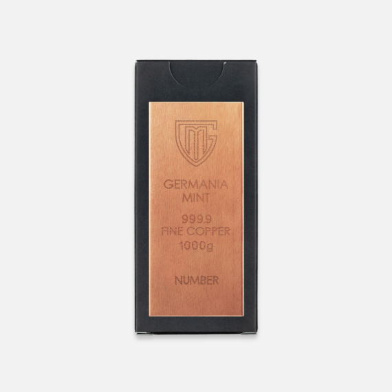 1000 g sztabka miedziana od Germanii Mint 1000 g sztabka miedziana od Germanii Mint