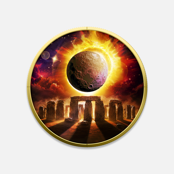 Zaćmienie Słońca: Stonehenge 2026 1 uncja srebra Zaćmienie Słońca: Stonehenge 2026 1 uncja srebra