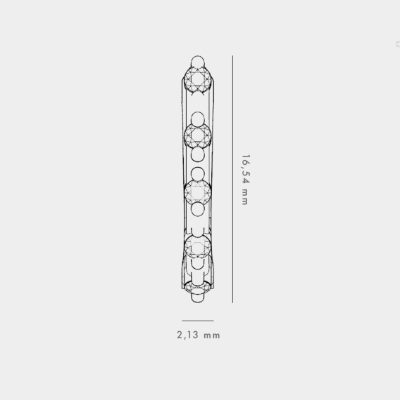 Złote kolczyki z diamentami 0.2 ct - próba 585 Złote kolczyki z diamentami 0.2 ct - próba 585
