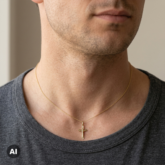 Złoty krzyżyk z Jezusem Chrystusem - próba 585 Złoty krzyżyk z Jezusem Chrystusem - próba 585