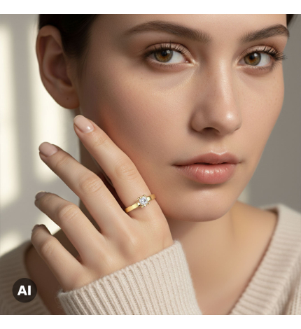 Złoty pierścionek z...