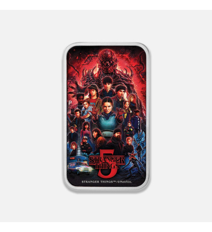 Srebrna sztabka Stranger Things Sezon 5 1 uncja Srebrna sztabka Stranger Things Sezon 5 1 uncja