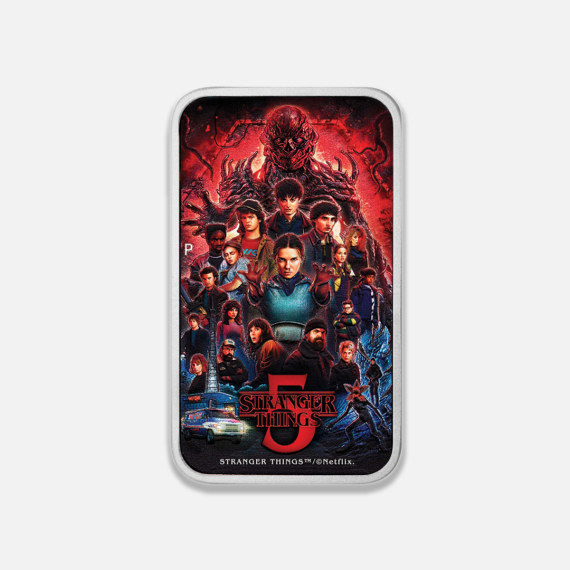 Srebrna sztabka Stranger Things Sezon 5 1 uncja Srebrna sztabka Stranger Things Sezon 5 1 uncja