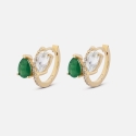 Goldenmark x Karolina Kotas: Złote kolczyki ze szmaragdem i białymi topazami - próba 585 Goldenmark x Karolina Kotas: Złote kolczyki ze szmaragdem i białymi topazami - próba 585