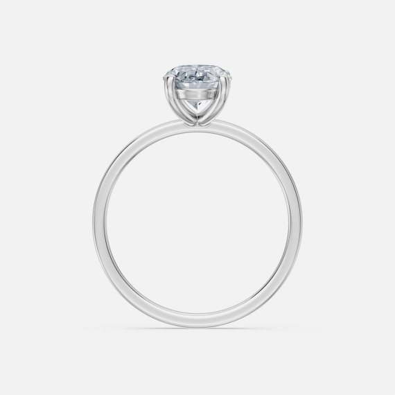 Pierścionek z białego złota z diamentem laboratoryjnym 1.5 ct - próba 585 Pierścionek z białego złota z diamentem laboratoryjnym 1.5 ct - próba 585