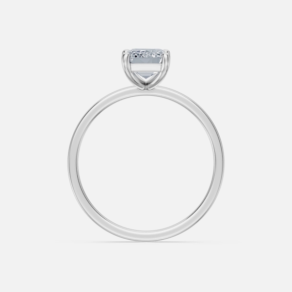 Pierścionek z białego złota z diamentem laboratoryjnym 1.5 ct o szlifie szmaragdowym - próba 585 Pierścionek z białego złota z diamentem laboratoryjnym 1.5 ct o szlifie szmaragdowym - próba 585