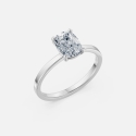 Pierścionek z białego złota z diamentem laboratoryjnym 1.5 ct - próba 585 Pierścionek z białego złota z diamentem laboratoryjnym 1.5 ct - próba 585