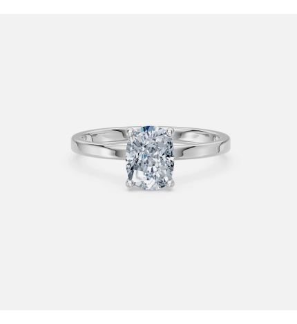 Pierścionek z białego złota z diamentem laboratoryjnym 1.5 ct - próba 585 Pierścionek z białego złota z diamentem laboratoryjnym 1.5 ct - próba 585
