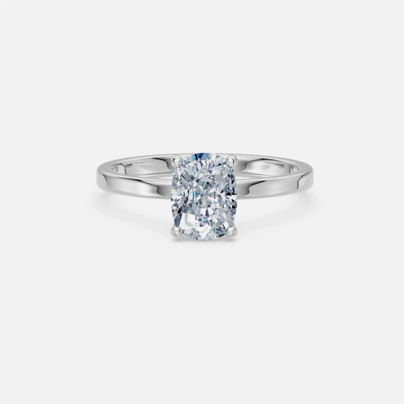 Pierścionek z białego złota z diamentem laboratoryjnym 1.5 ct - próba 585 Pierścionek z białego złota z diamentem laboratoryjnym 1.5 ct - próba 585