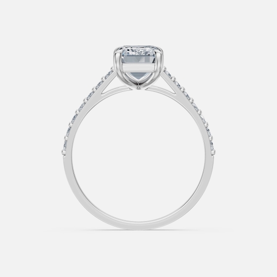 Pierścionek z białego złota z diamentami laboratoryjnymi - próba 585 Pierścionek z białego złota z diamentami laboratoryjnymi - próba 585