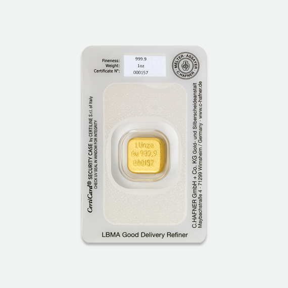 1 uncja sztabka złota CertiPack 1 uncja sztabka złota CertiPack
