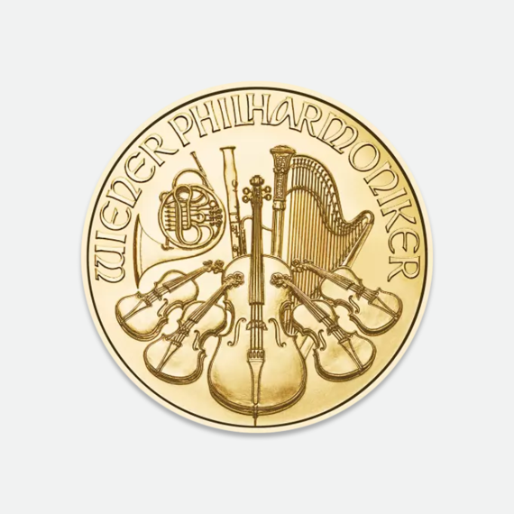 Złota moneta Wiedeńscy Filharmonicy 1/2 uncji