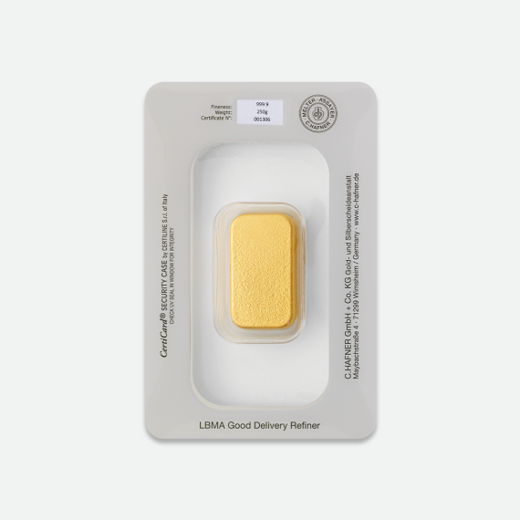 250 g sztabka złota 250 g sztabka złota