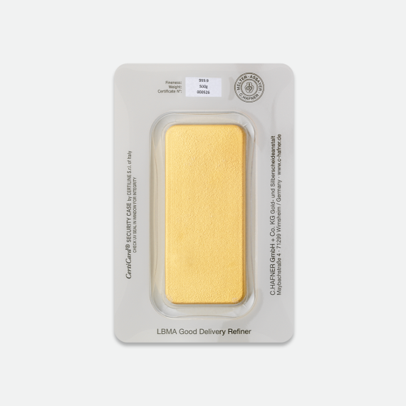 500 g sztabka złota 500 g sztabka złota