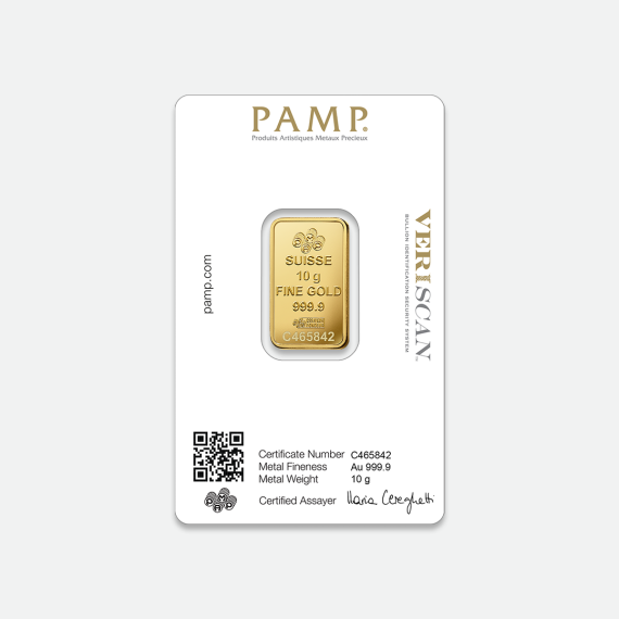 10 g sztabka złota PAMP Fortuna 10 g sztabka złota PAMP Fortuna