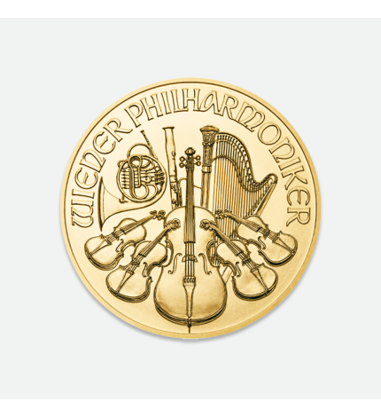 Złota moneta Wiedeński Filharmonik 1 oz (1 uncja) Złota moneta Wiedeński Filharmonik 1 oz (1 uncja)