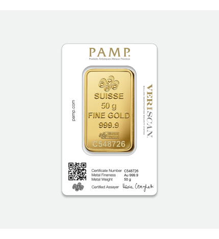 50 g sztabka złota PAMP Fortuna 50 g sztabka złota PAMP Fortuna